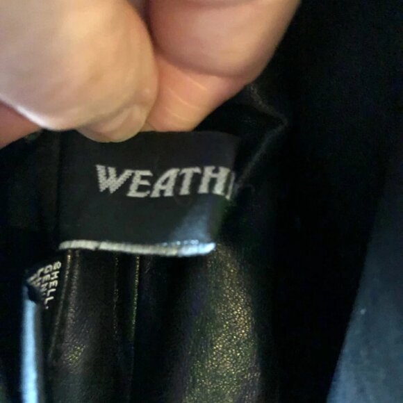 WEATHERPROOF Soft Black Leather reversible men's 3/4 length coat SZ L EXCELLENT - Picture 9 of 9